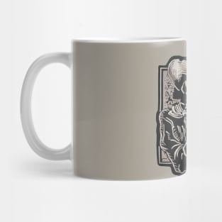 Skull Cowboy Out From Hell Mug